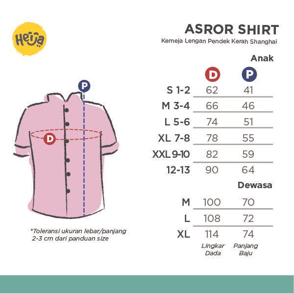 m3 KEMEJA KOKO ANAK Lengan Pendek-Warna PINK SALEM PEACH - ASROR SHIRT