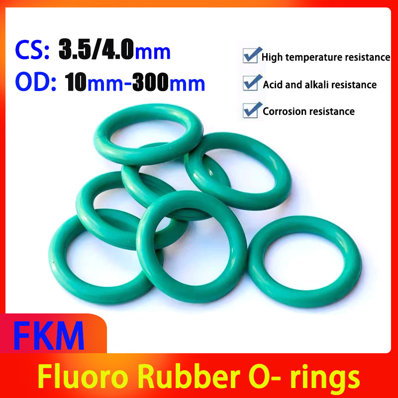 CS 3.5mm/4.0mm FKM Green Fluoro Rubber O- rings OD 10mm-300mm Viton Oil Seal Gasket Fluoro Elastomer