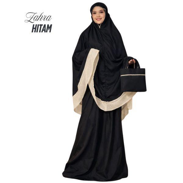 Zahra Mukena Dewasa Zahra Polos Telekung Traveling Dewasa Bahan Katun Mikro Adem Lembut Nyaman