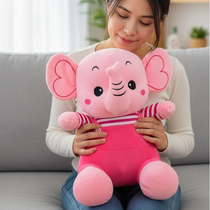 Miniso Toys - Boneka Anak Gajah Gemoy Pakai Baju Dolls Mainan Anak