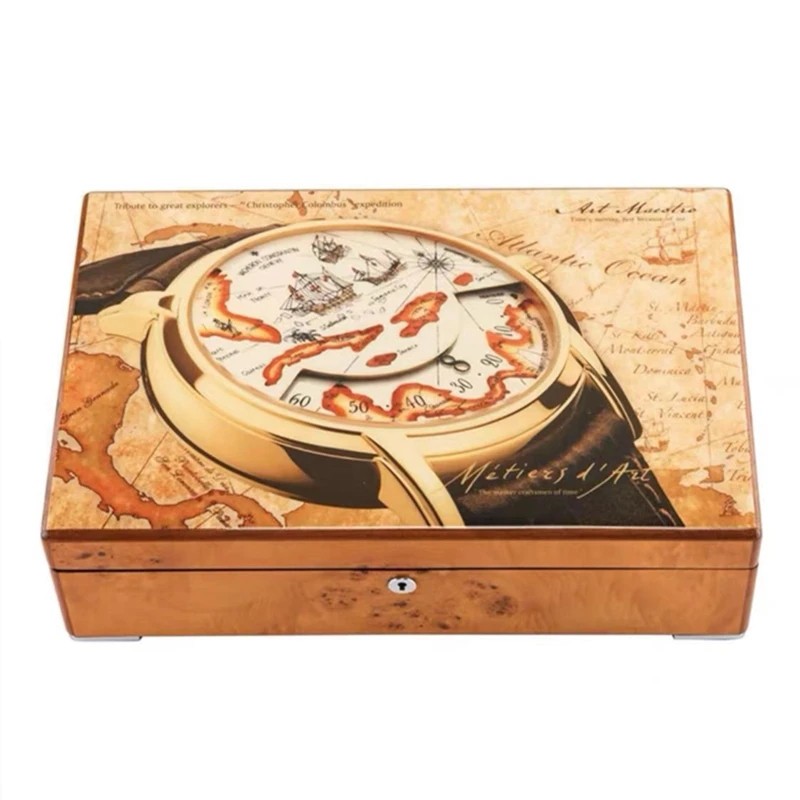 12 Slots Wood Watch Display With Image Luxury Watch Case Storage Box Top Quality Watch Box Watch