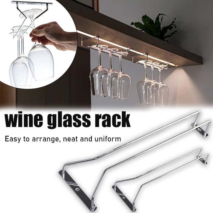 Rak Gelas Gantung Dinding Tempat Gelas Mini Bar Mewah Untuk Mini Bar