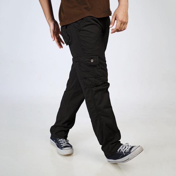 ASLI DGM Celana Cargo Panjang Pria Kantong Kerut Premium Hitam 2597 READY STOCK