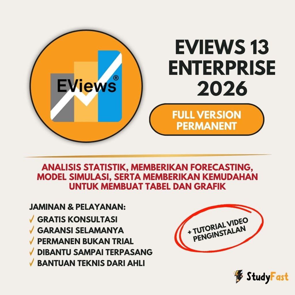 EViews 13 Enterprise Full Version Original (WIN) | Version 9 / 10 / 12 / 13 + Tutorial