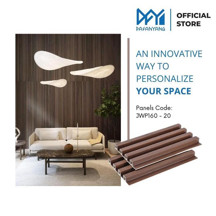 WPC Wood Wall Panel J WP160 3M x 16cm Panel Dinding Motif Kayu 3D Aesthetic untuk Interior Rumah,