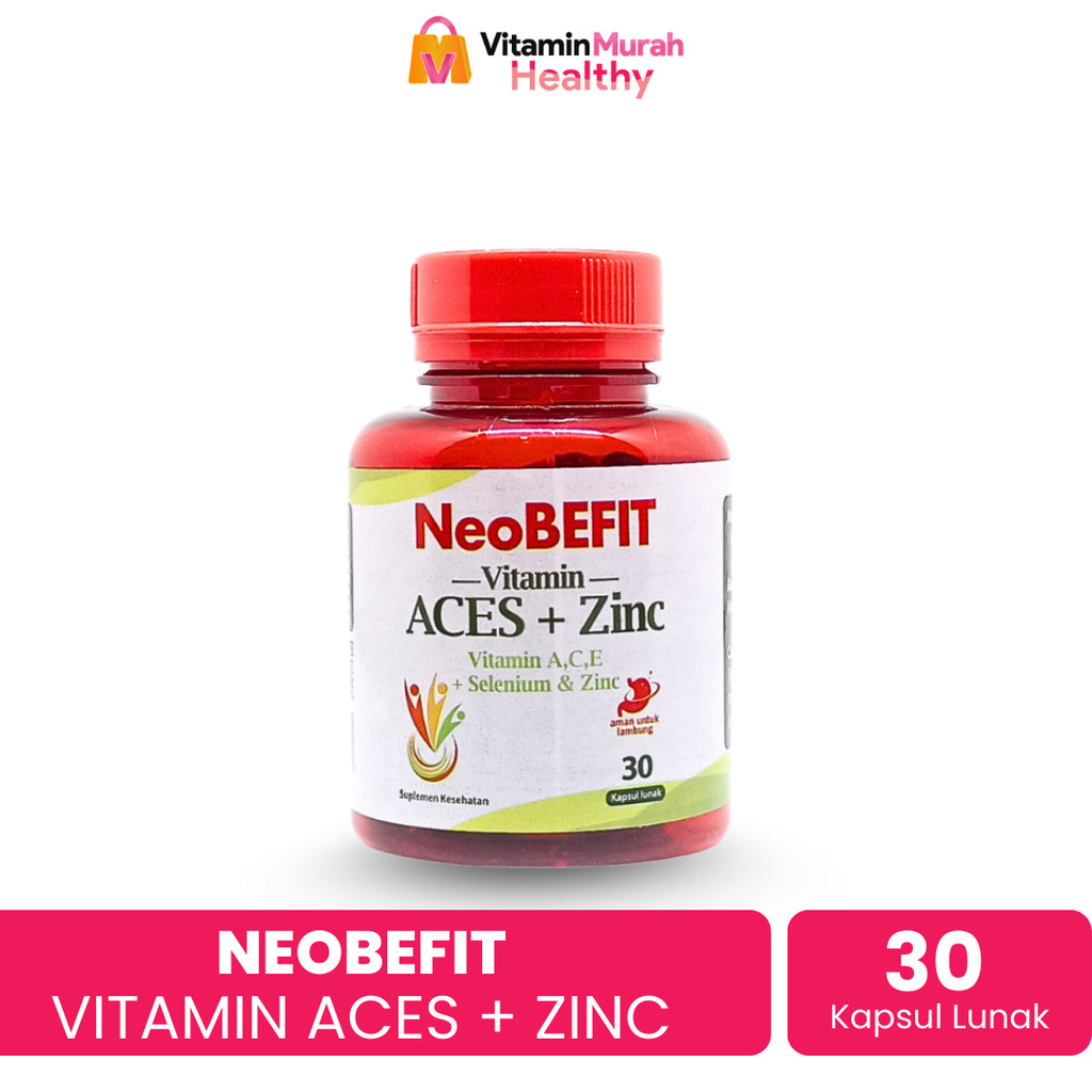NeoBEFIT Vitamin A C E Selenium + ZINC ISI 30 & 100 KAPSUL LUNAK