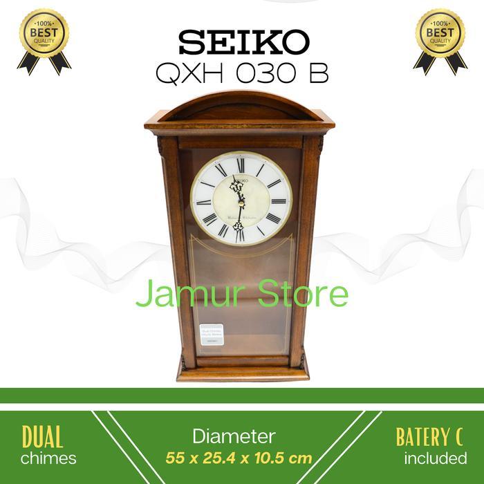 SEIKO Jam Dinding QXH030B Dual Chimes - Kayu Original Seiko / jam melody