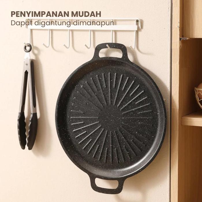 Wajan Grill Pan Anti Lengket Grill Pan BBQ Grill Pan Serbaguna Anti Lengket Grill Pan - DV