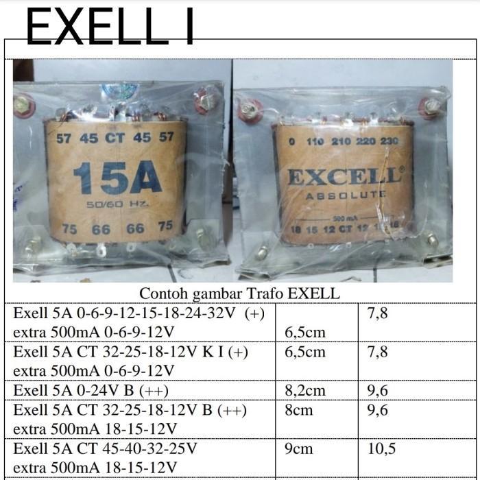 Trafo Listrik 5A 45V Ct Merk Excell Exell Steroid Sound Transformator Travo 5 A 45 Vct 45Vct Excell