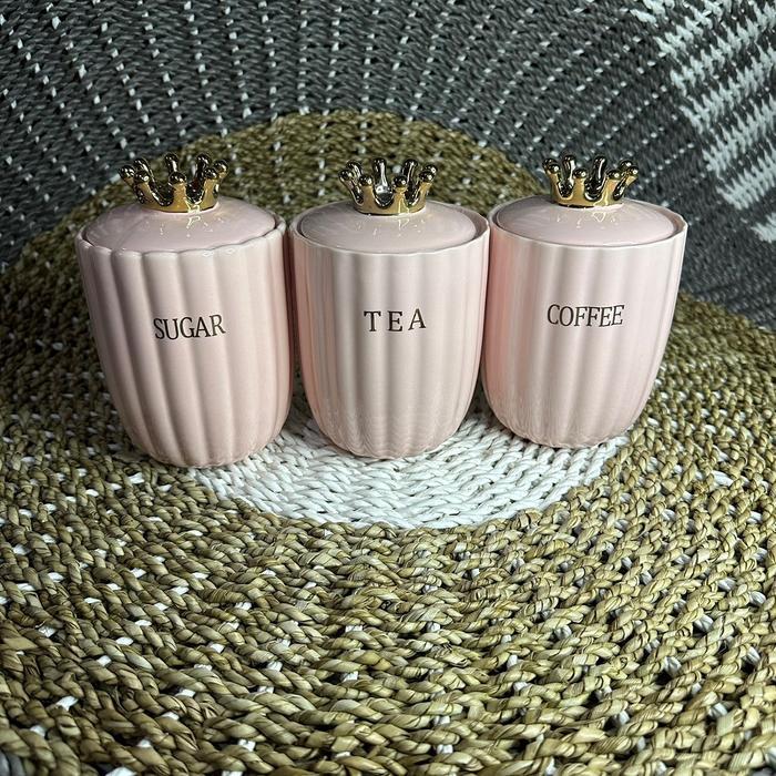 Satuan Islan Wadah Bumbu Keramik Kopi Gula Teh