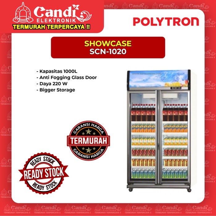 SHOWCASE 1000 LITER 2 PINTU POLYTRON SCN-1020
