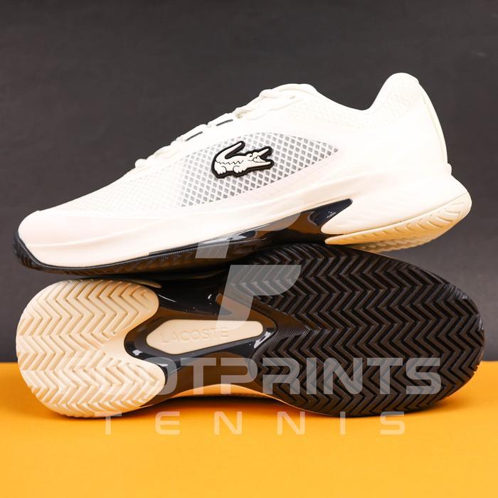 Sepatu Tenis Lacoste Tech Point 225 2 SMA OFF White Black Tennis Shoes Original