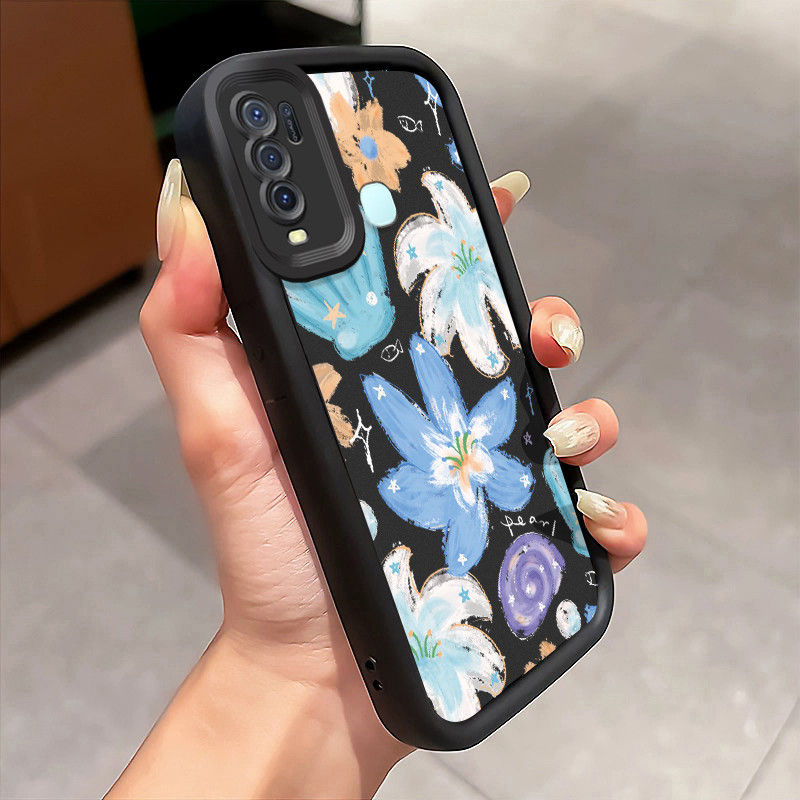Casing Hp VIVO Y50 VIVO Y30 VIVO Y30i Case Bunga kerang Kasing silikon Cesing Instagramable Kesing S