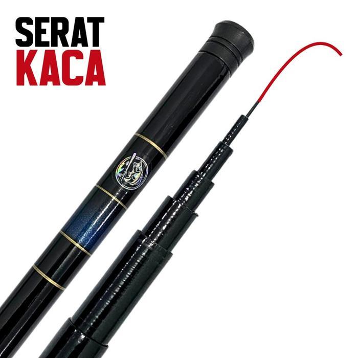 PASIFIK Joran Tegek Serat Kaca Lentur Ultralight 180-630CM Joran Pancing Tegek Ikan Nila Lele Mujair