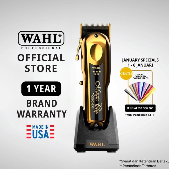 Wahl 5-Star Gold Magic Clip Cordless - Alat Cukur Rambut Profesional, Alat Cukur Rambut, Mesin