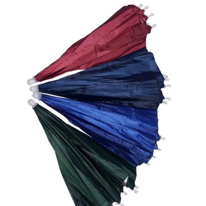 Payung Topi Kepala Caping Mancing Berkebun Hat Umbrella Outdoor Anak Dewasa Diameter 50cm
