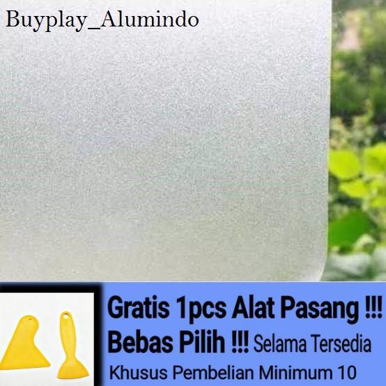 Stiker Untuk Kaca Pintu Sanblast Sunblast Sandblast Polos Buram Es