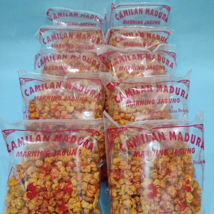 "New" Paket Bersepuluh (Isi 10 BKS) Marning Jagung Mekar Khas Manding Sumenep Madura Cemilan/Makanan