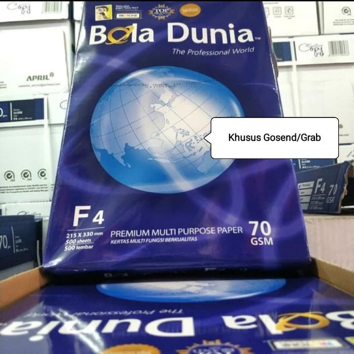 "New" Kertas F4 70 Gram Bola Dunia