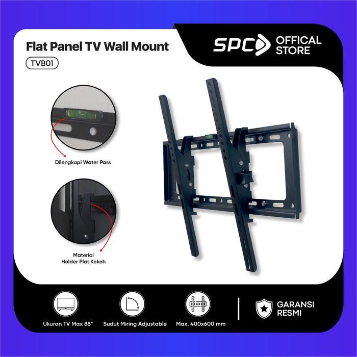 Terkini SPC Bracket TV - Flat Panel TV Wall Mount TVB01 32 - 80 Inch