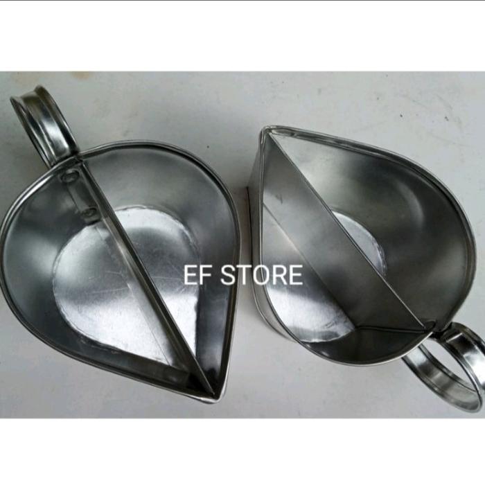 Cetakan kue Cucur Pelangi/Kue cucur dua warna Aluminium