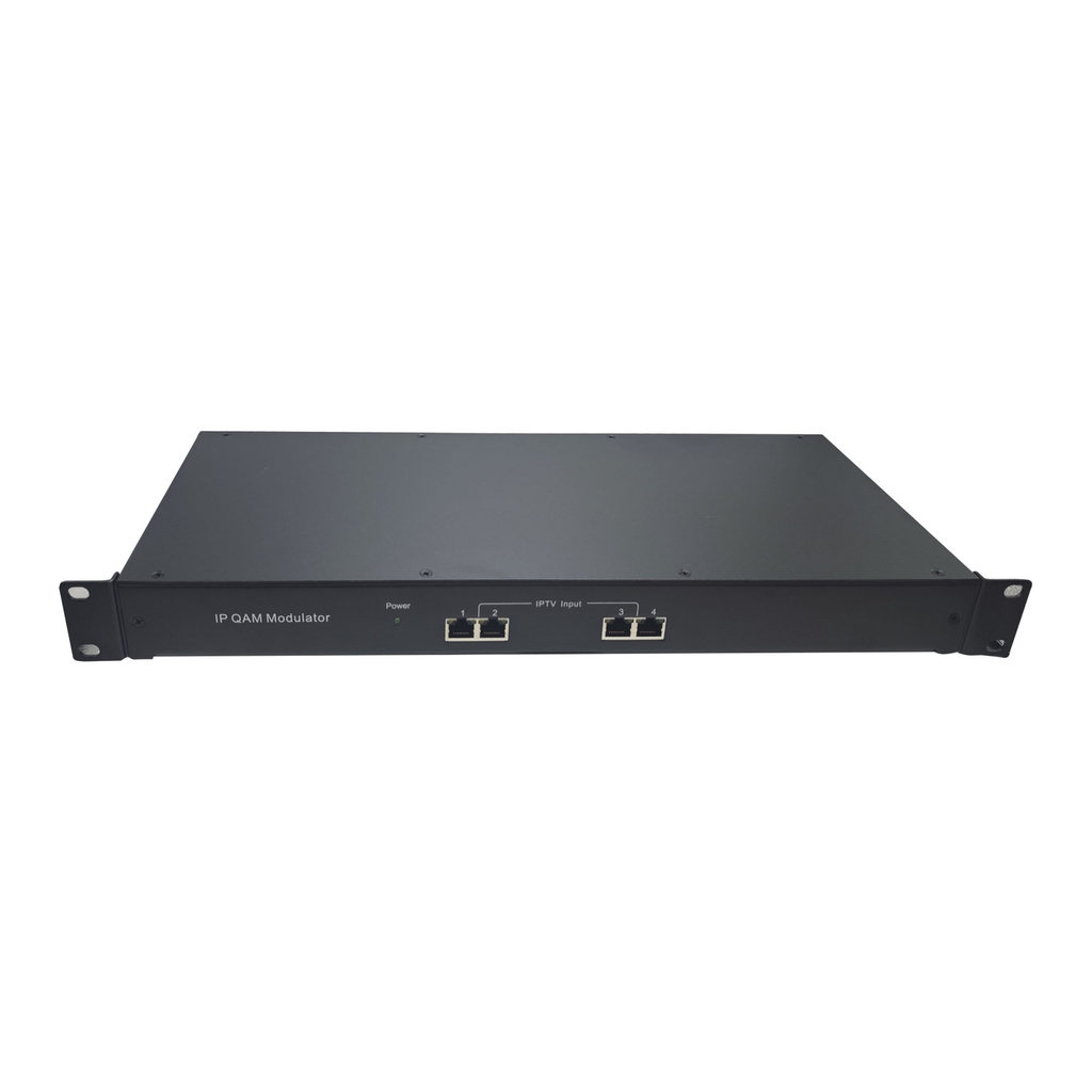 PROMO HARI INI  4 Channel IP  to DVB-T DVB-C RF modulator Digital TV encrypted Modulator Cable Front