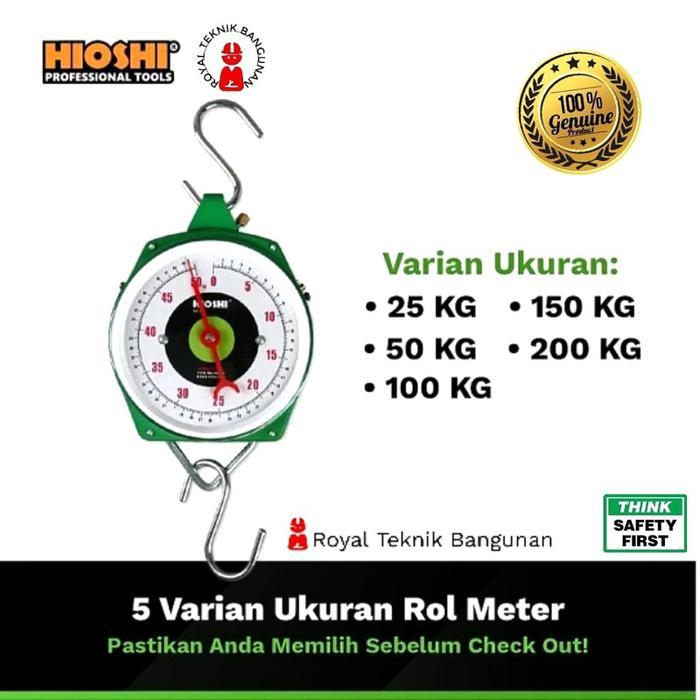 Timbangan Gantung Manual Jarum Analog 25 50 100 150 200 Kg Eco Hioshi / Ukur Berat Buah Sayur