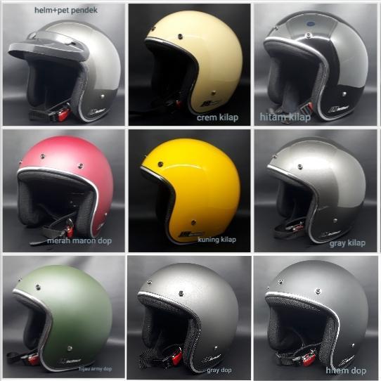 Helm Retro Bogo Sni List Crom Jm Original