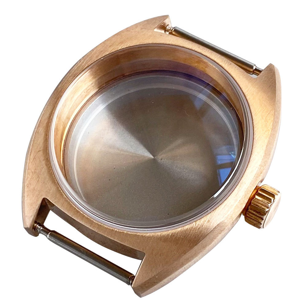 Tandorio 36mm Stainless Steel Bronze Titanium Material Watch Case Sapphire Glass 200m Waterproof For