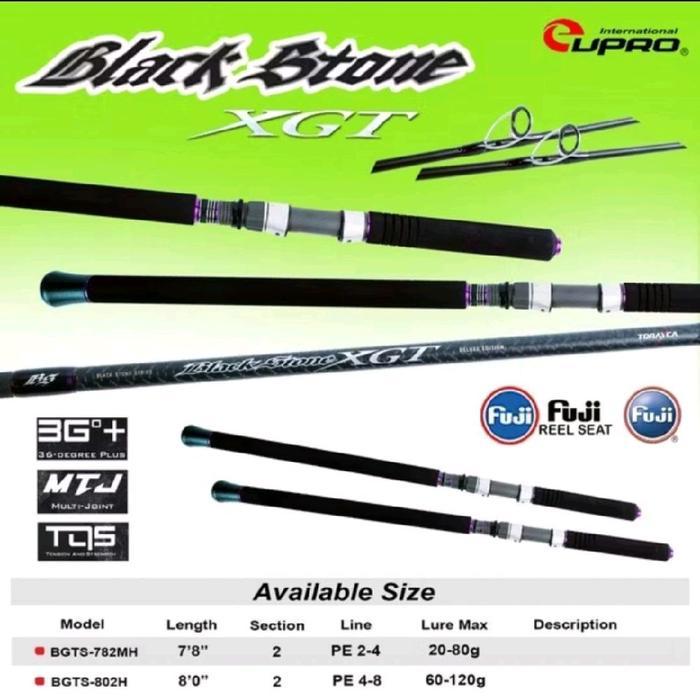 EXPERT GRAPHITE JORAN POPPING EUPRO BLACK STONE XGT 782MH 802H POPPING SPINNING FREE PACKING