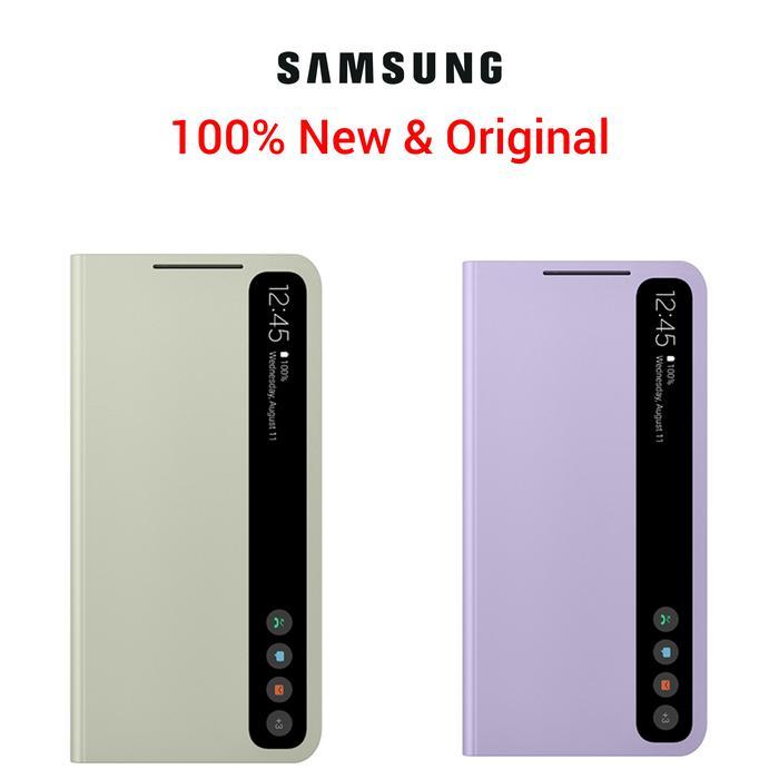 Samsung S21 FE Original Smart View Flip Cover Casing S21FE Clear Case