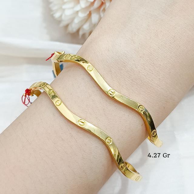 terlaris, best seller Gelang simple Tali Wanita Korea Hadiah Valentine Perhiasan Emas asli 100% ori
