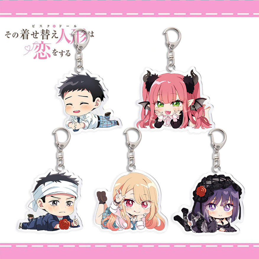Anime My Dress-Up Darling Keychain Gojo Wakana Kitagawa Marin Inui Sajuna Inui Shinju Acrylic El