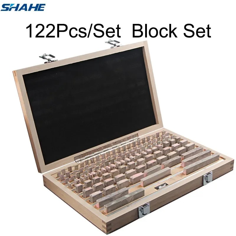STOK TERBATAS  Shahe Block Gauge 122Pcs/Set 1 Grade 0 Grade Caliper Block Gauge Inspection Block Gau