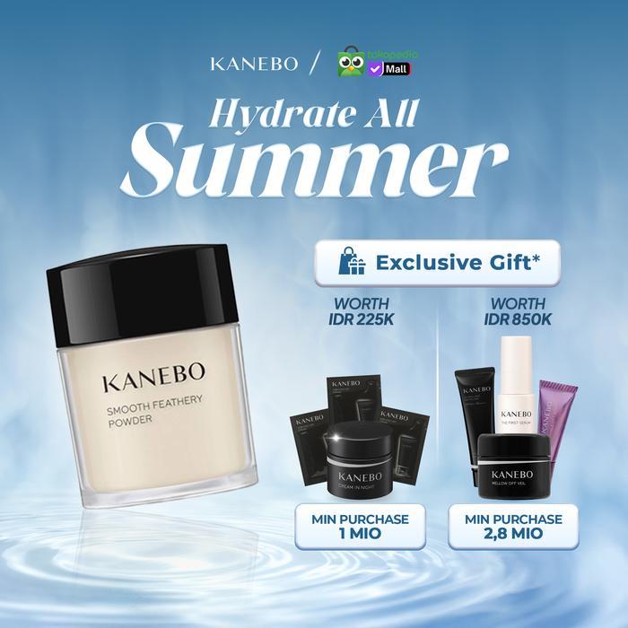 Kanebo Smooth Feathery Powder 18Gr - Bedak Tabur Halus Untuk Makeup Tahan Lama Dan Kulit Lebih Cerah