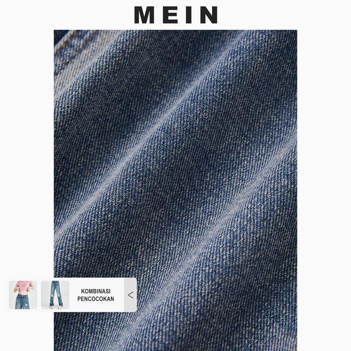 READY [MEIN Premium][UPGRADE] GIRL POWER Celana Jeans Panjang Wanita Robek High Waist Gaya Korea