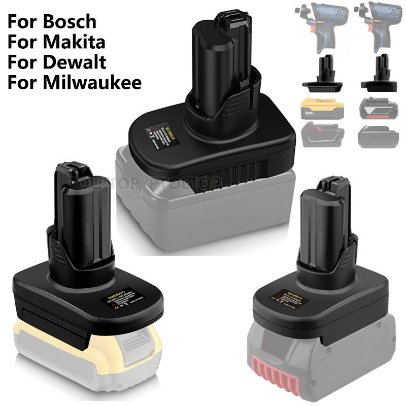 NEW For Bosch/Makita/Milwaukee/Dewalt 18V 20V Battery Adapter Convert To for Bosch 12V Cordless