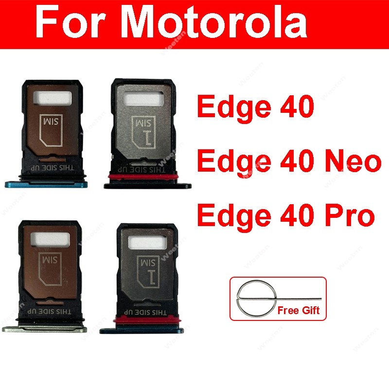 Sim Card Tray Holder For Moto Edge 40 Edge 40 Neo Edge 40 Pro Xt2303-2 Xt2307-1 Sim Card Reader