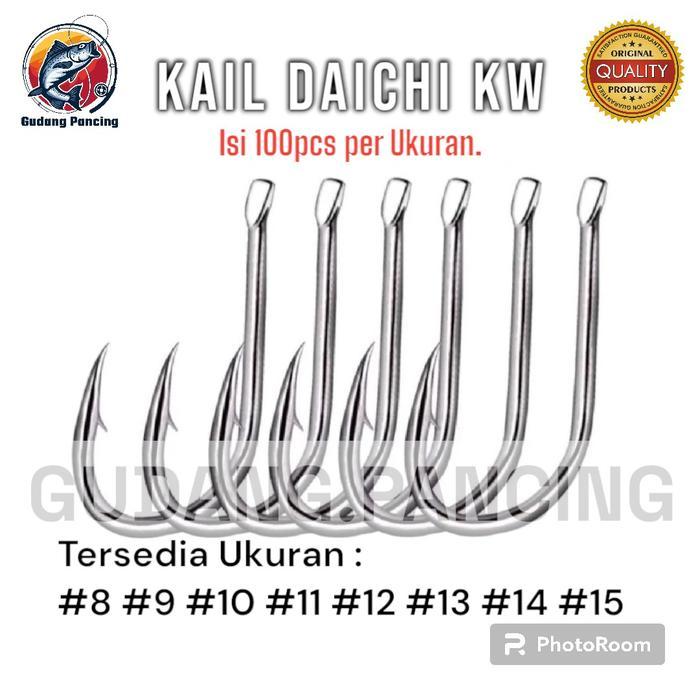 Kail Pancing Daichi Kw Isi 100Pcs Cocok Untuk Membuat Mata Kail Garong Baronang Dan Mata Kail Metal