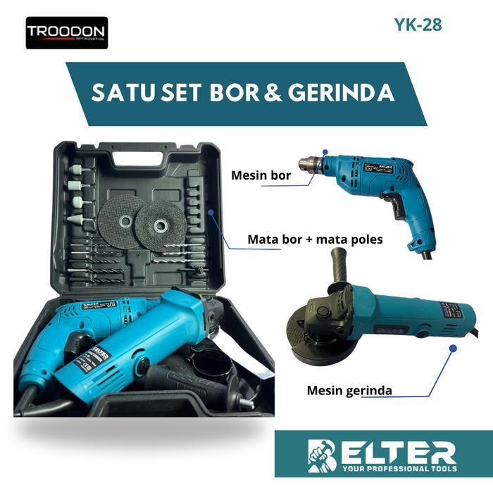 TERLARIS BELTER Mesin bor gerinda set satu paket mesin bor gerinda / mesin bor gerinda mini / paket