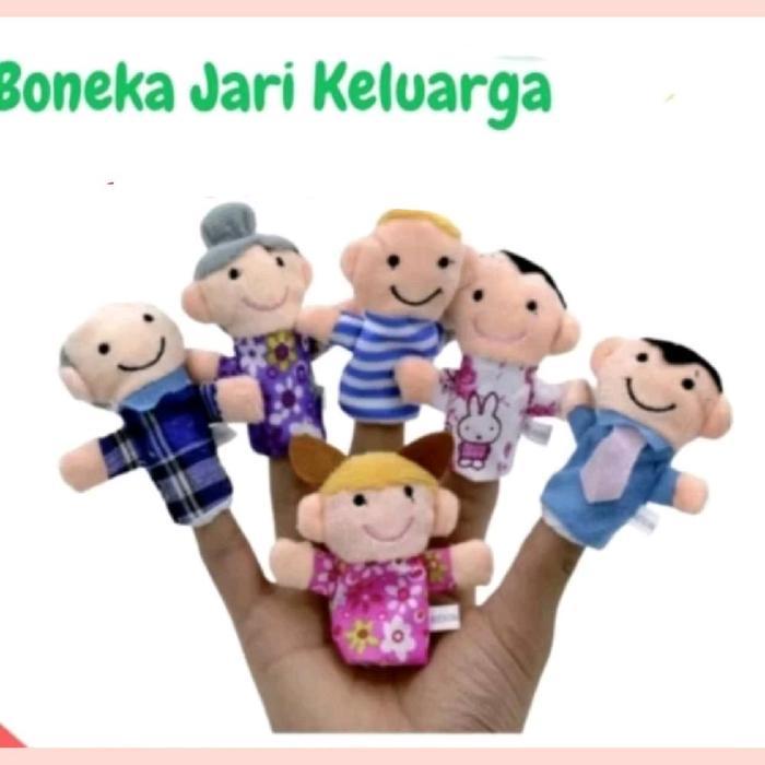 Boneka Jari Keluarga 1 Pcs Finger Puppet Family 3D