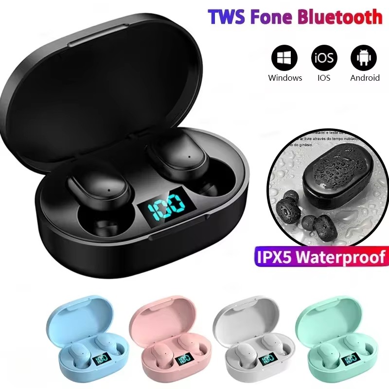 E6S Wireless Bluetooth Earphones Bluetooth Headset Wireless Earbuds Cancelling Earphones With