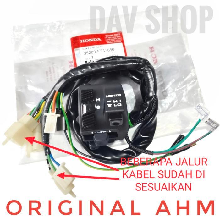 Holder Lampu Sein/Switch Saklar Kiri Pnp Supra Xx Supra V Kopling Original Ahm & Ckd