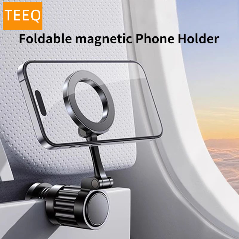 Magnetic Airplane Phone Holder Mount for Magsafe Travel Essential Accessory Foldable Handsfree Phone