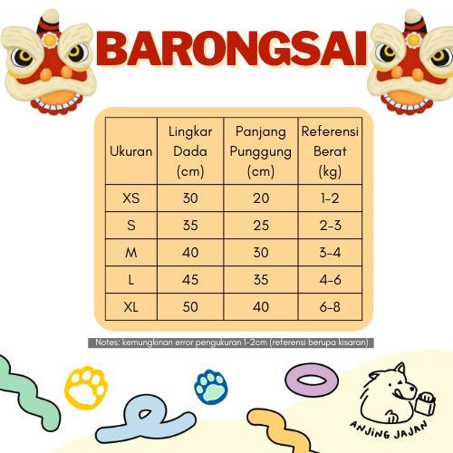 Baju Anjing Kucing CNY Kostum Hewan Barongsai Baju Sincia Hewan Baju Imlek Anjing Kucing Kostum