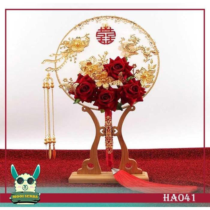 Kipas Sangjit Vintange / Aksesoris Chinese Wedding-Sangjit