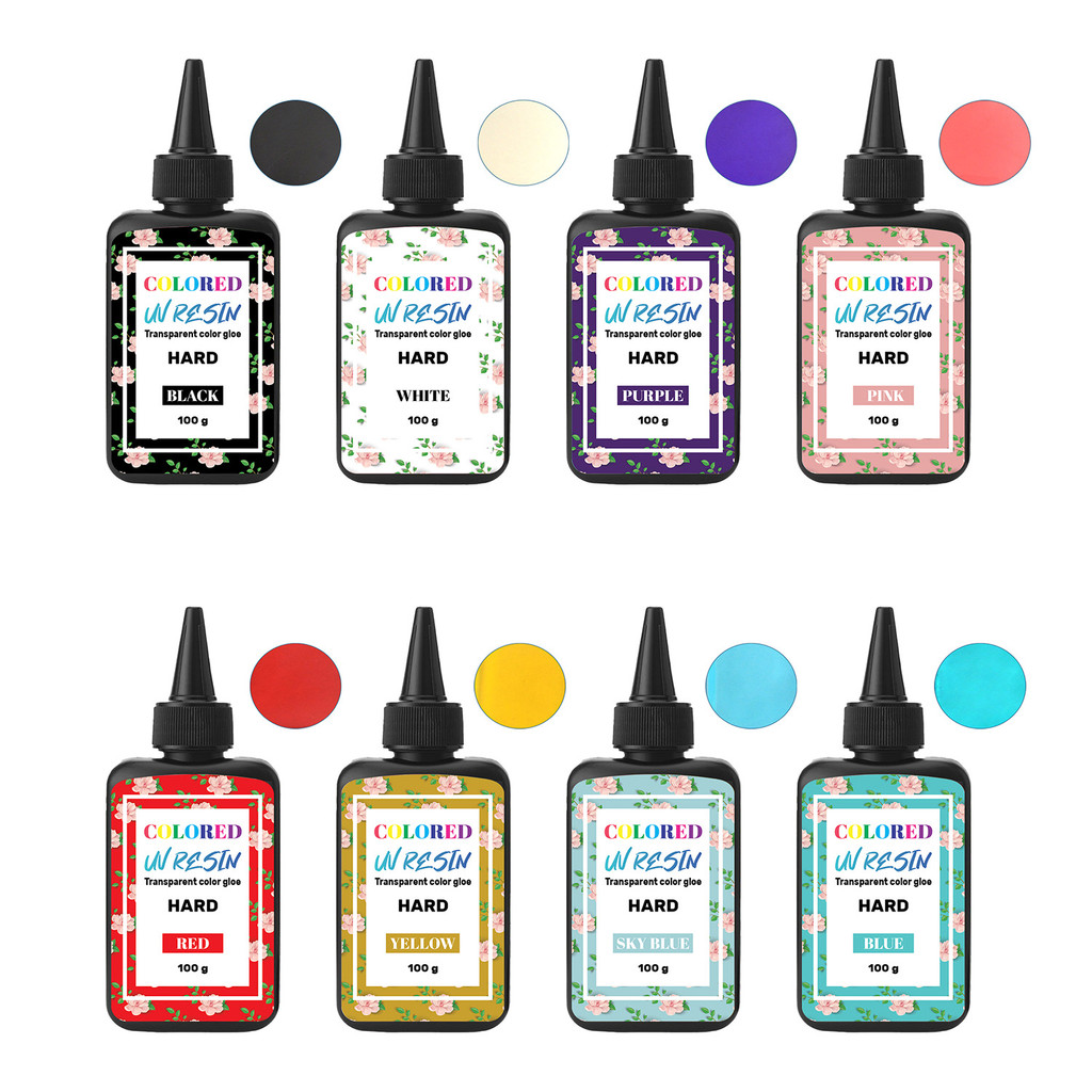 100g UV Resin - Clear Transparent Colored UV Resin, Rigid Ultraviolet Clear UV Resin, Fast Curing UV