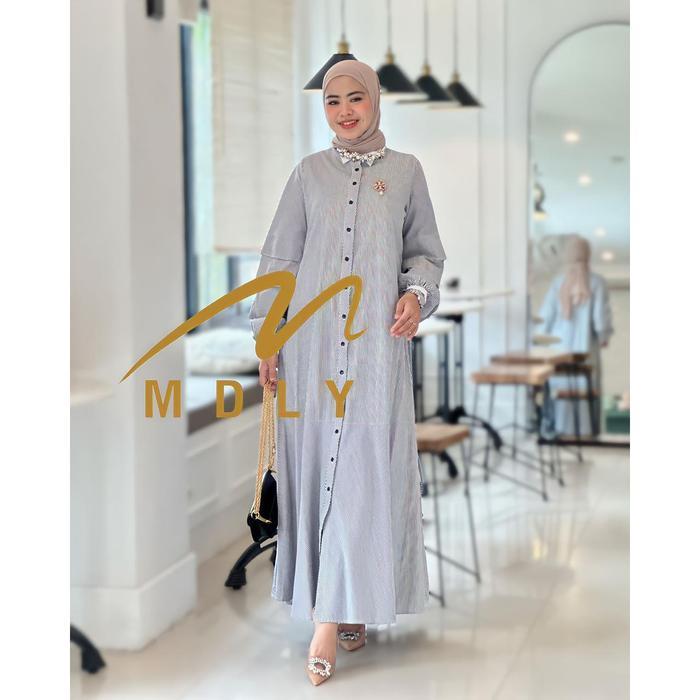 Cod - Baju Gamis Nita Basic Tycia Dress By Mdly Fit Lembut Muslim Nyaman Panjang Remaja Best Seller