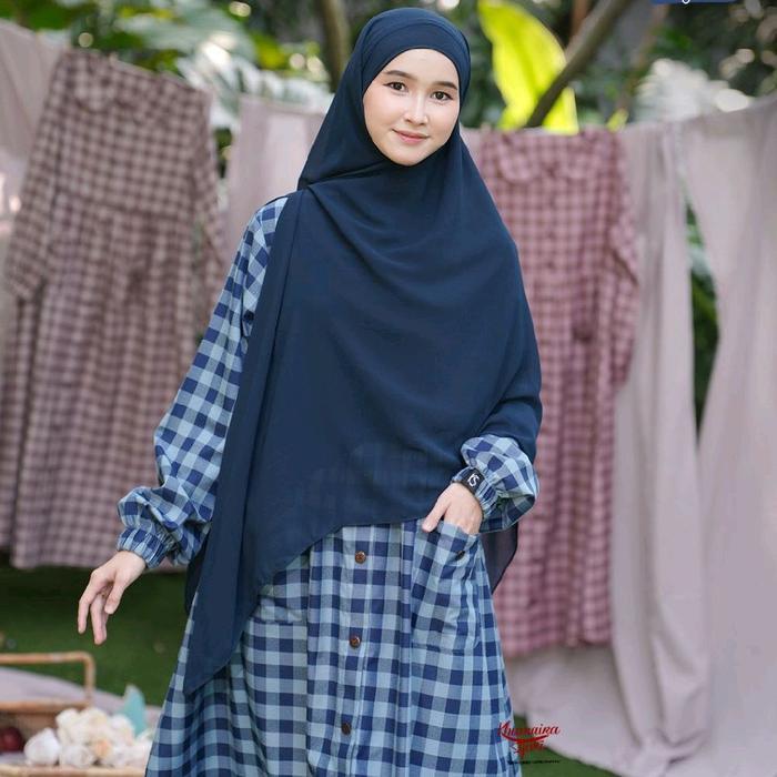 Seline home dress by Khumaira syar'i gamis daily kotak- kotak