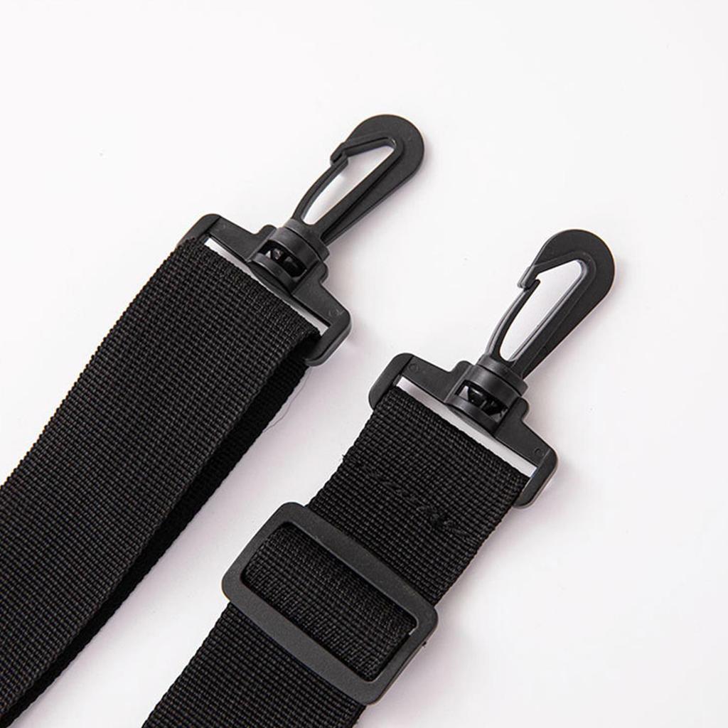 Pure Color Canvas Cotton Cloth Webbing Bag Strap Belt Adjustable Black Plastic Hook Clasp Diy Body